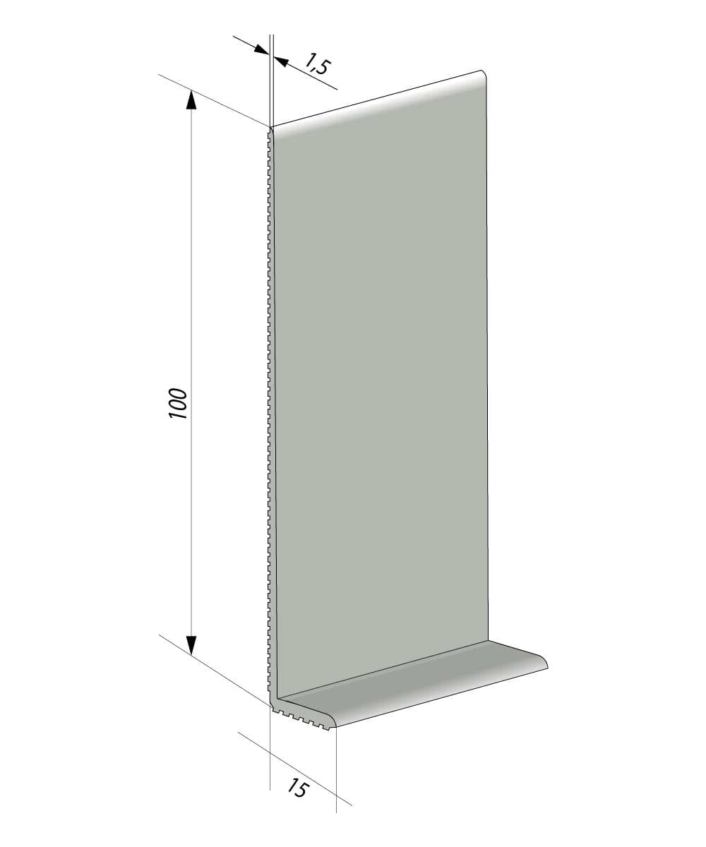 Гибкий плинтус для пола JL100-1PC (10 см) Агатово-серый 1,5 мм