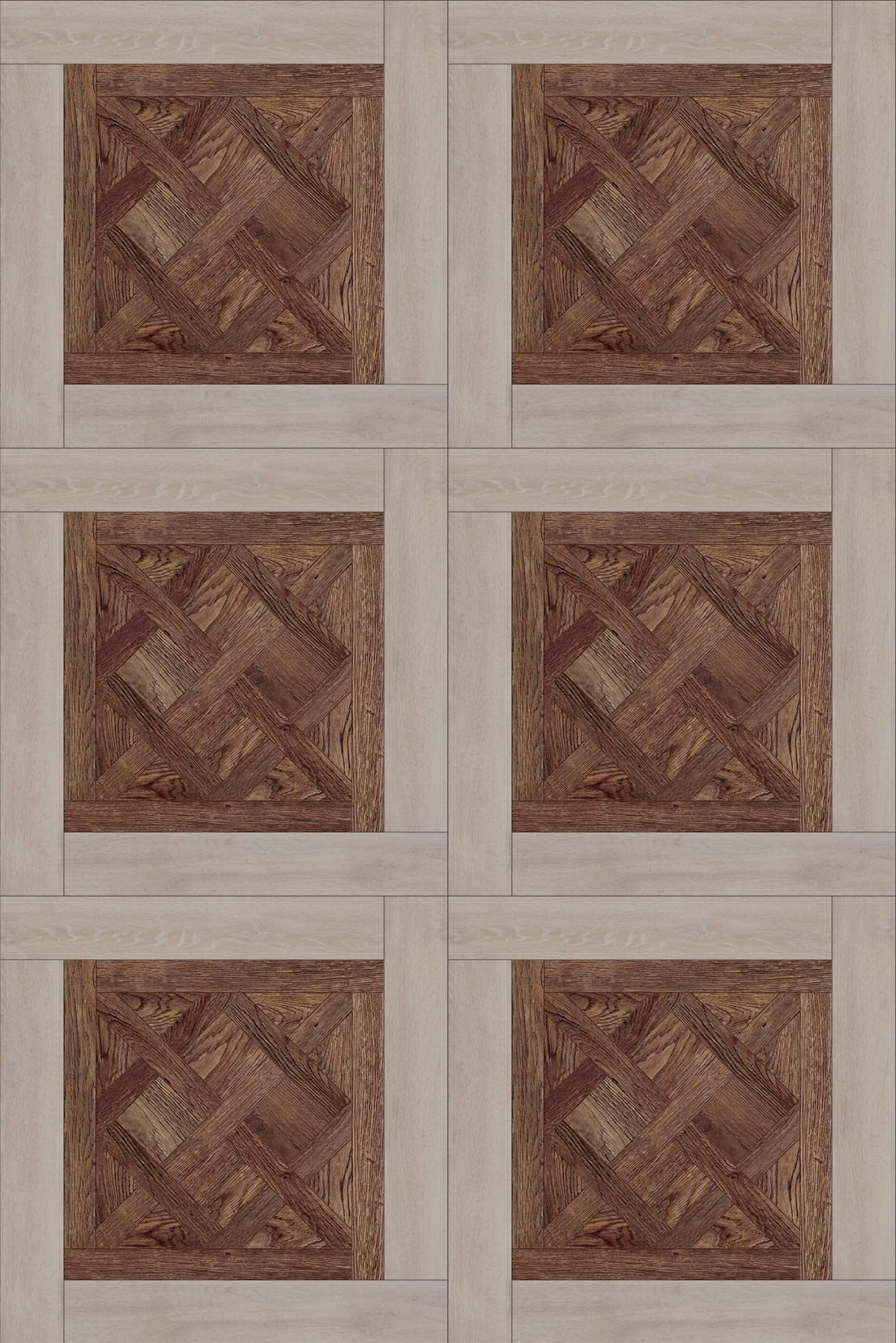 SPC ламинат Aqua Floor Versailles + ParquetPlus AF7005VS+AF6017PQ+ 840x840 7 мм