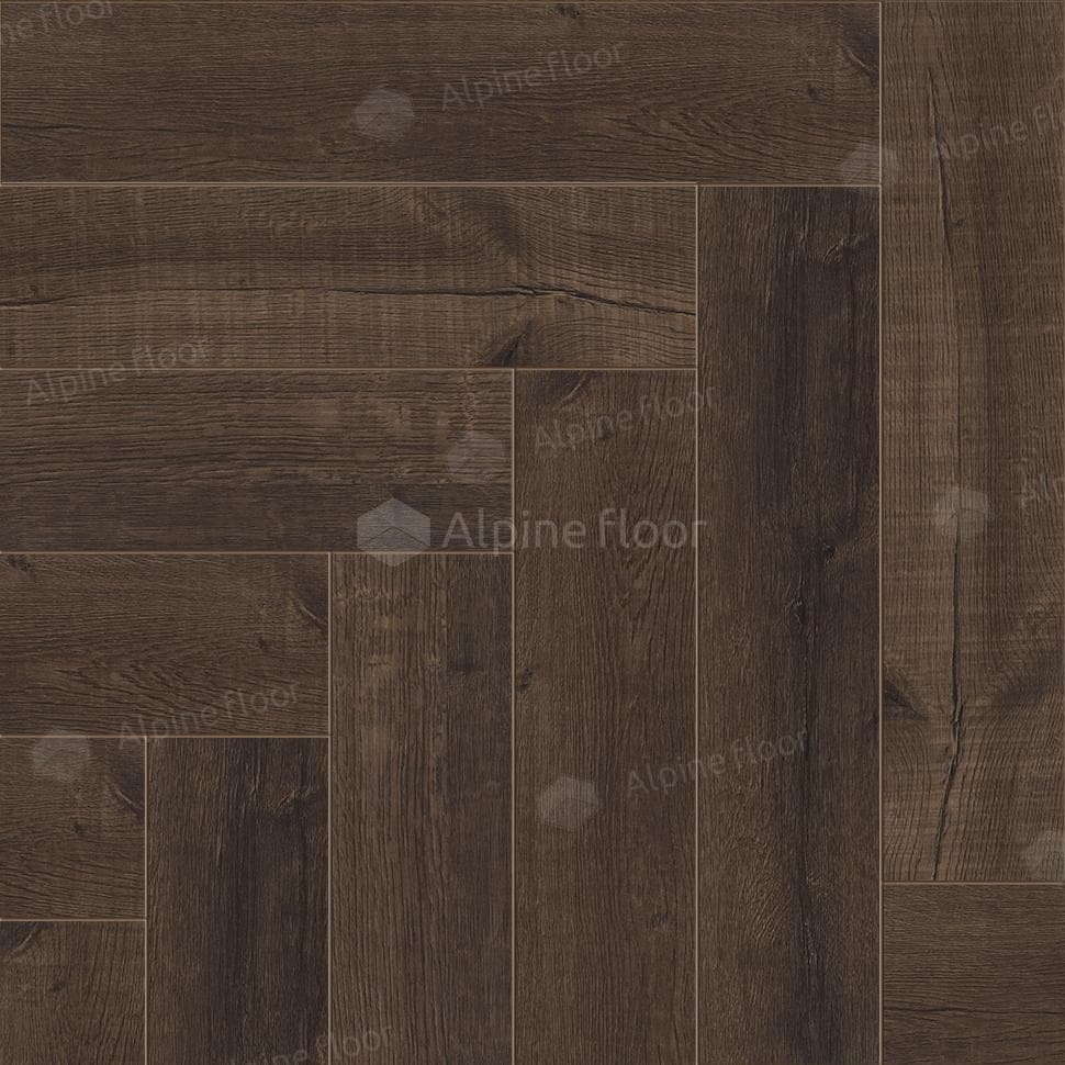 SPC ламинат Alpine Floor Light Parquet Дуб Альферац ЕСО 13-22 600x125 4 мм