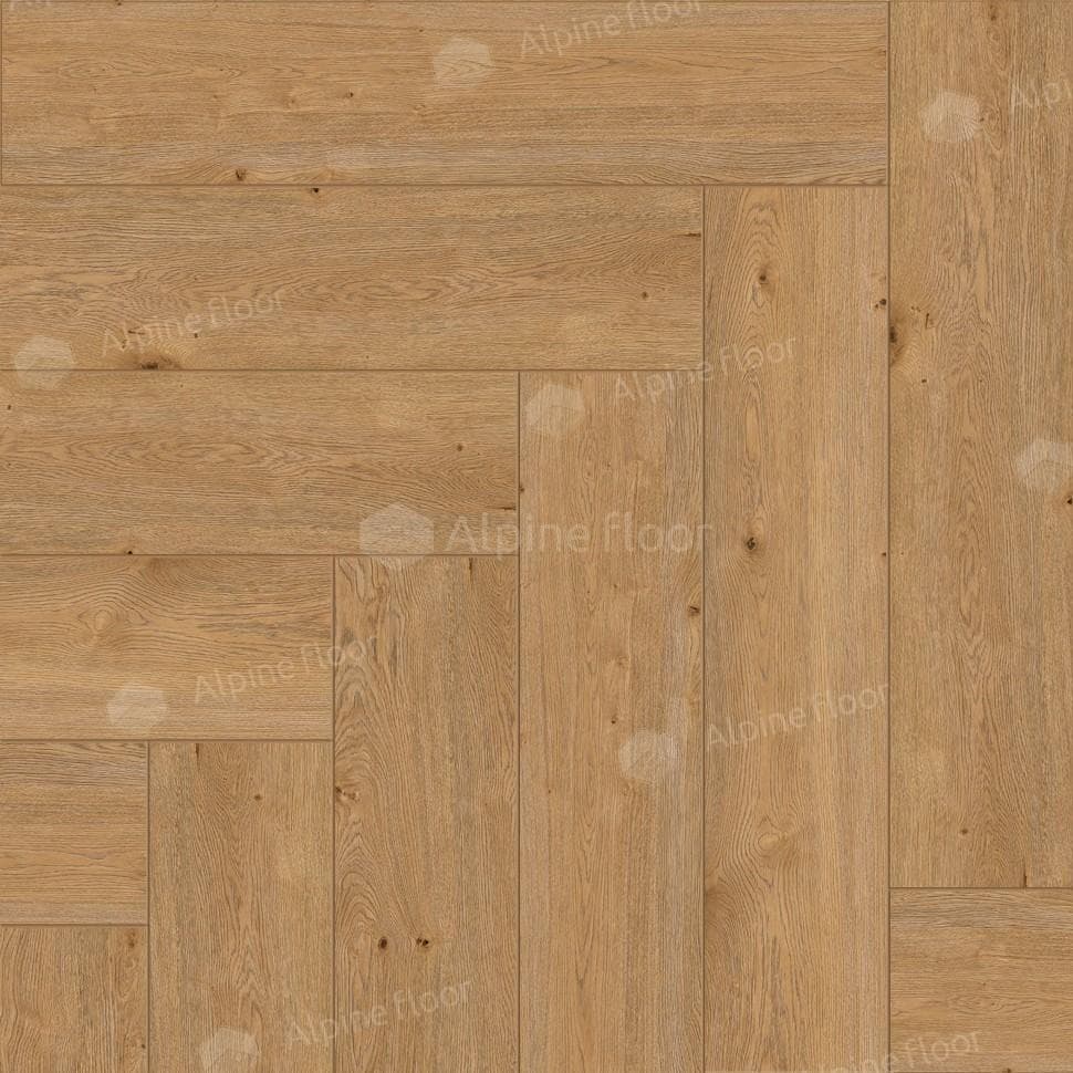 SPC ламинат Alpine Floor Light Parquet Дуб Хатиса ЕСО 13-27 600x125 4 мм