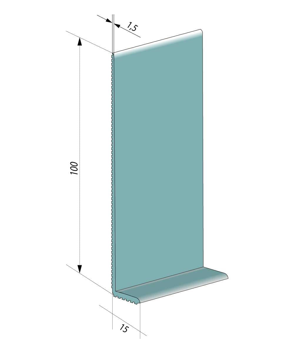 Гибкий плинтус для пола JL100-1PC (10 см) Салатовый 1,5 мм